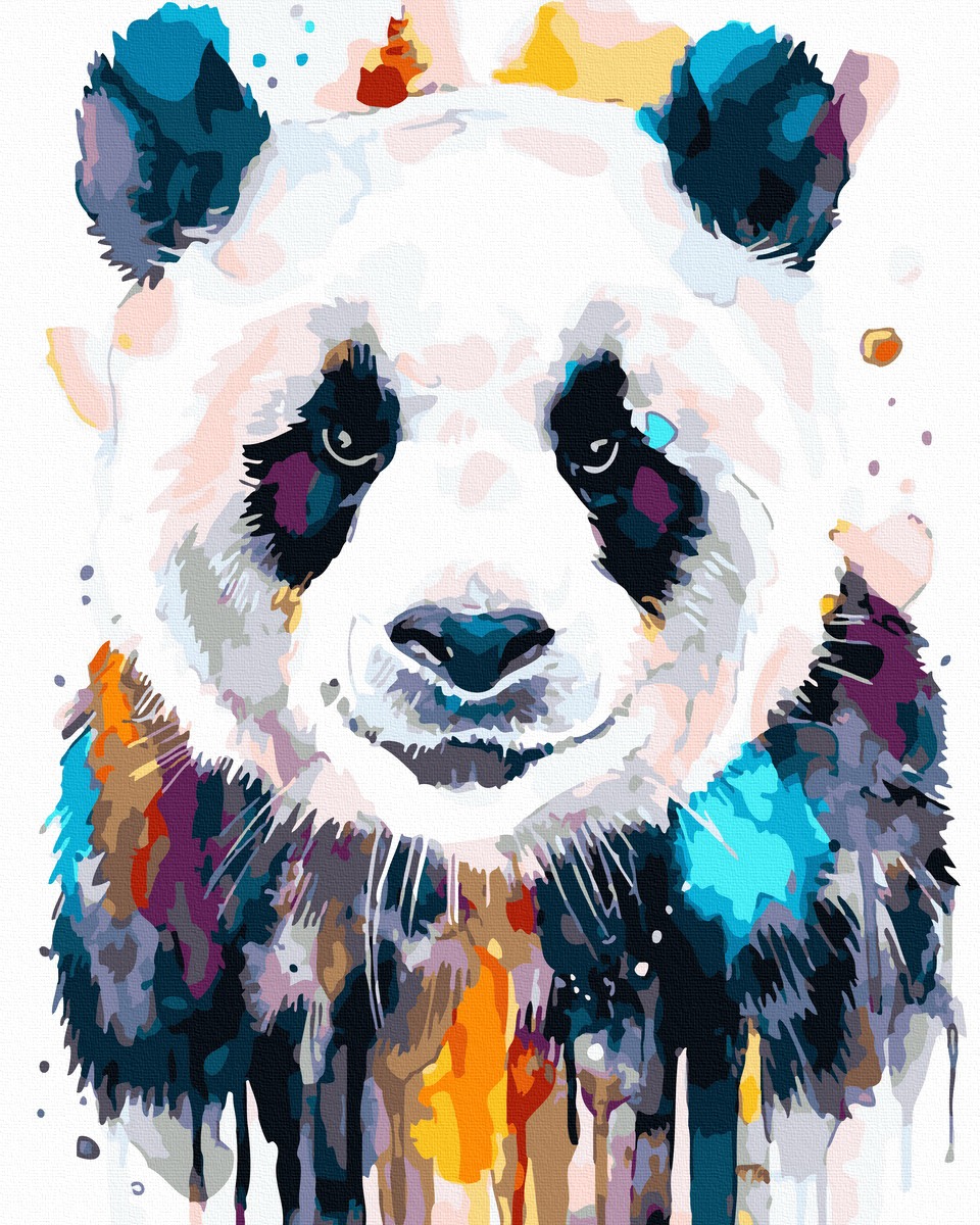 abstract panda picturi pe numere