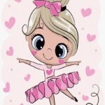 pictura pe numere fetita balerina