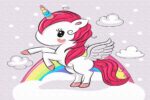 pictura pe numere unicornul colorat
