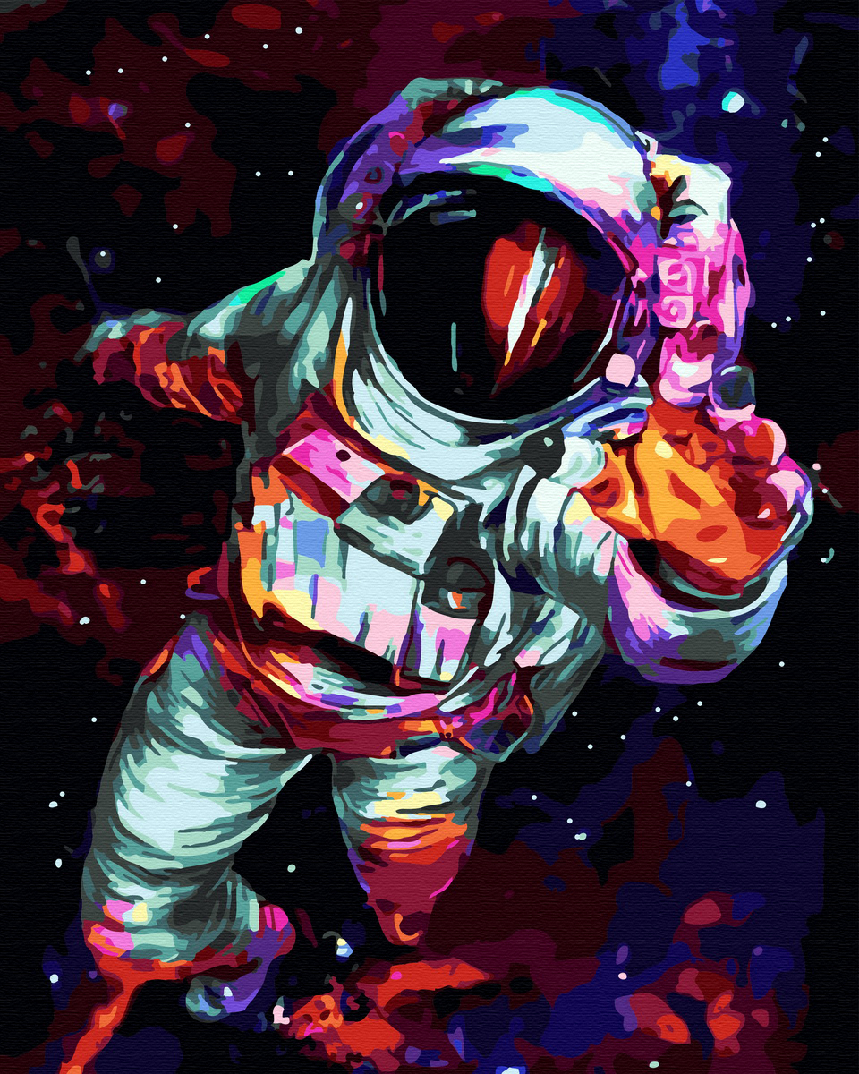 Acuarello Picturi pe Numere - Picturi pe numere - astronaut in spatiu picturi pe numere