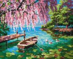 Goblen cu diamante - Bărcuțe pe lac